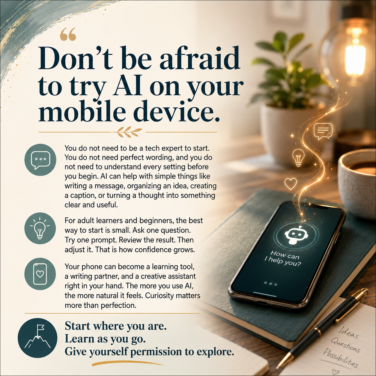 Don't be afraid to try new technology, we are here to help you every step of the way